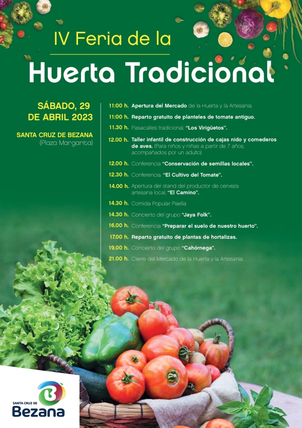 El sábado, 29 de abril, Santa Cruz de Bezana celebra su IV Feria de la Huerta Tradicional
