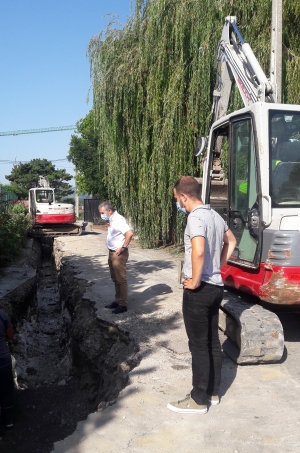 Las obras para evitar inundaciones en el barrio de Bergoneo finalizaran en el mes de septiembre