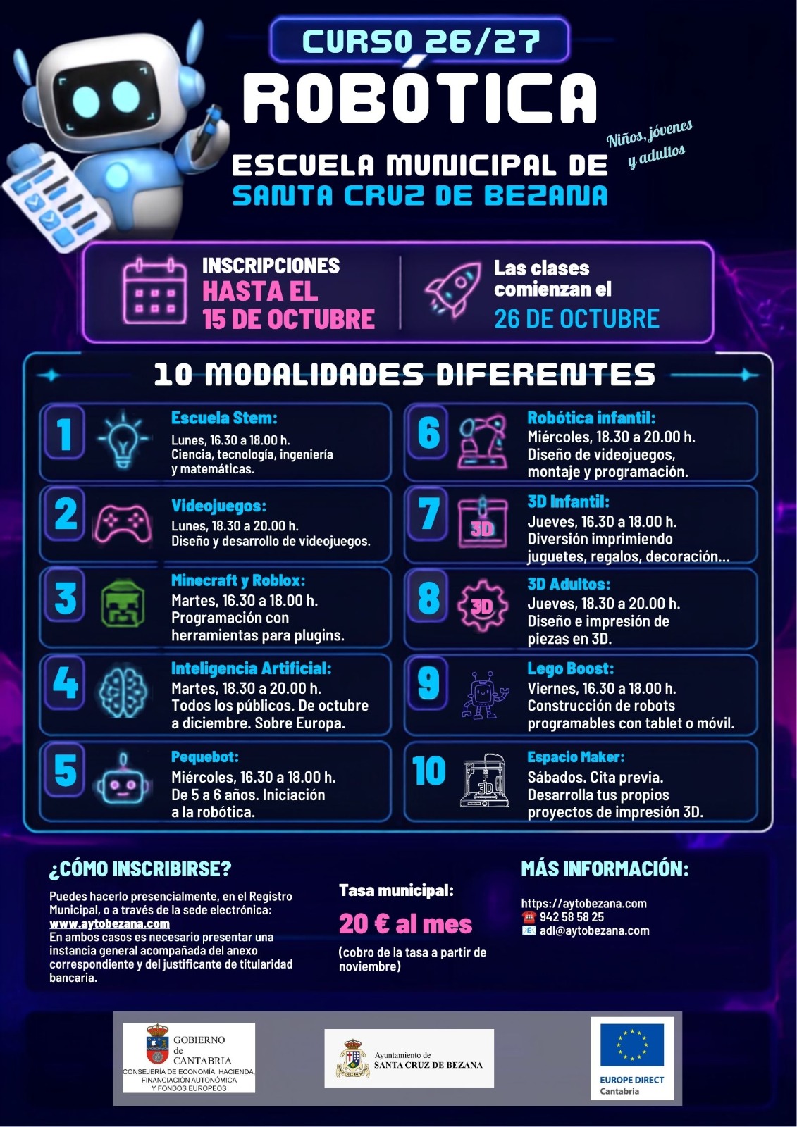 Cursos de robótica 2026-2027
